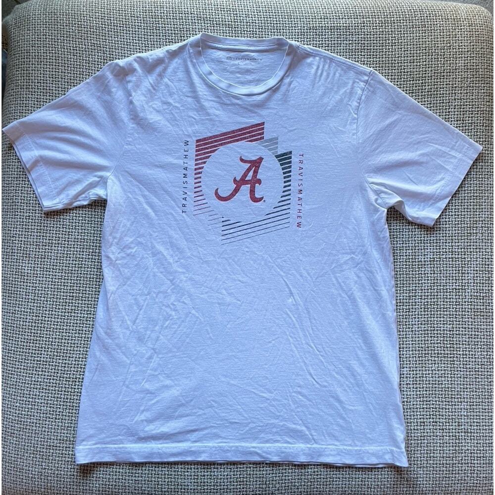 Travis Mathew Alabama Crimson Tide Large White Underdogs Short Sleeve T-Shirt